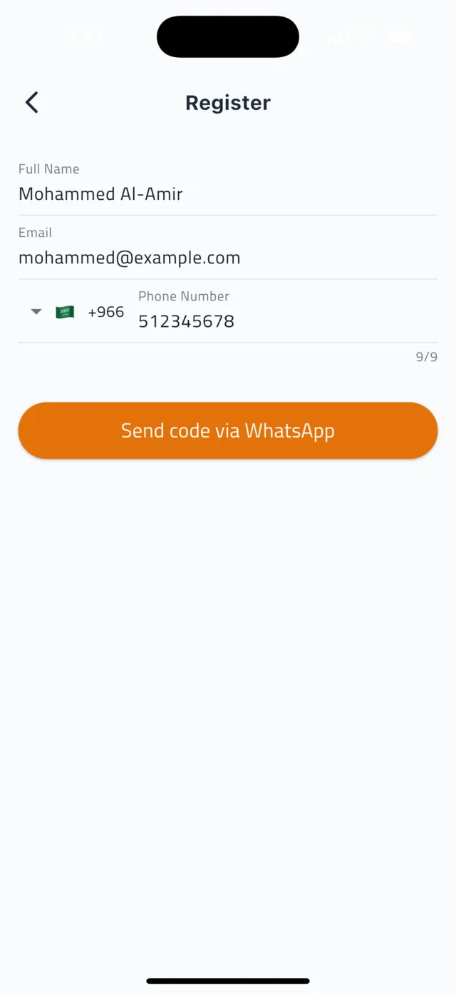 Register and get verified as a driver — Enter your details