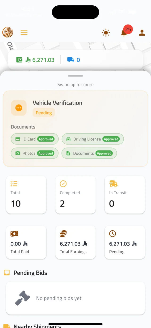 Register and get verified as a driver — Wait for approval