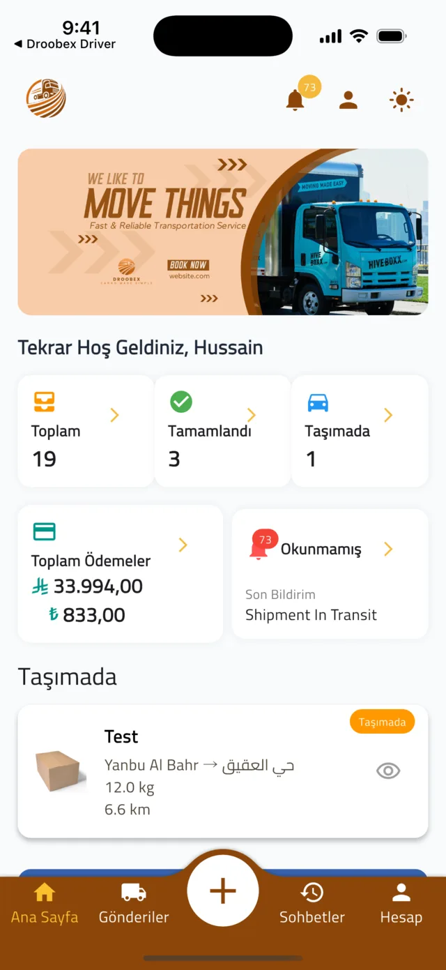 Gönderici hesabınızı oluşturun — Hoş geldiniz